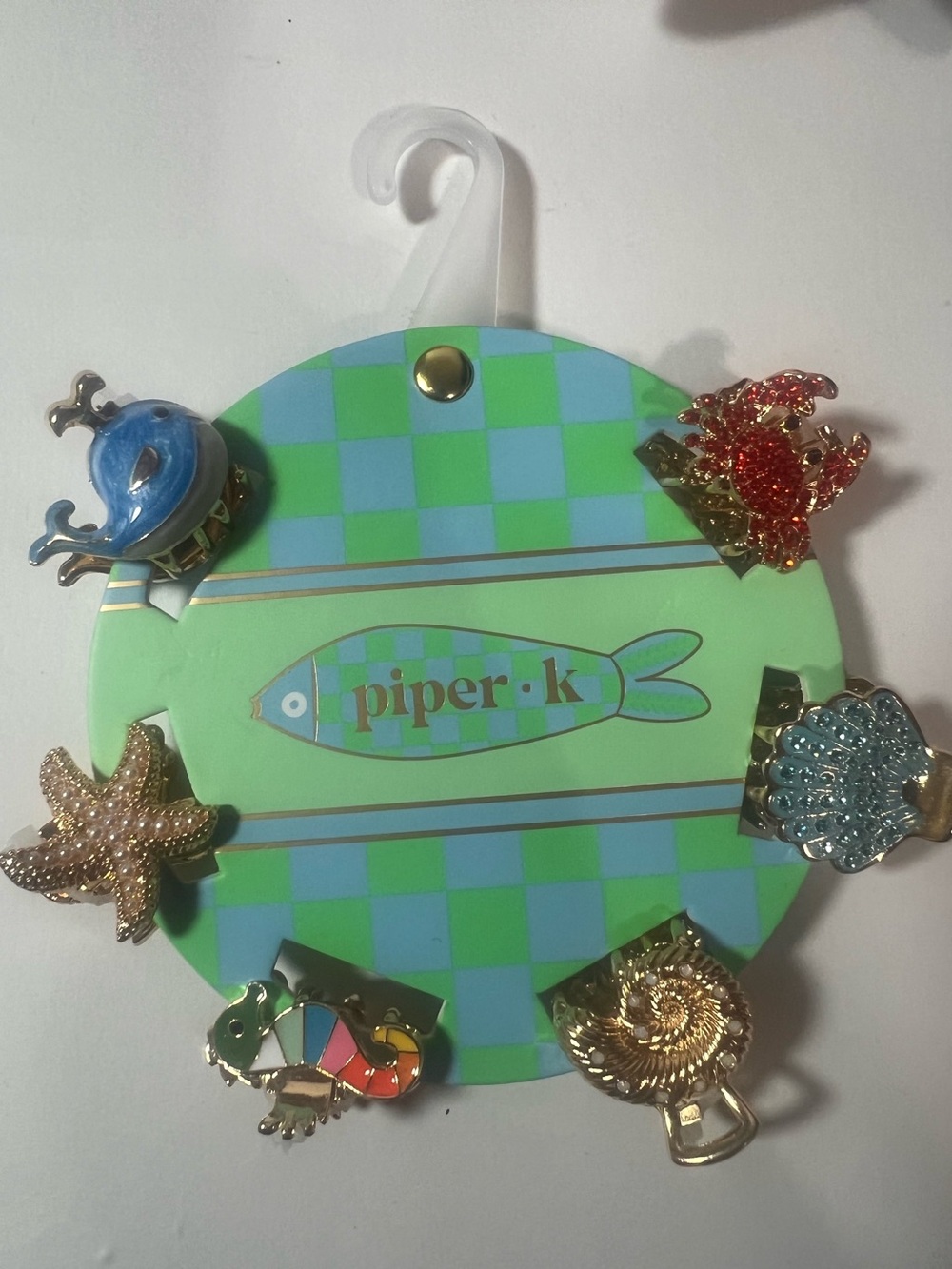 Piper K Hair Clips pick 1 Lobster, Crab, Tropical, Patriotic Bear, Fruits, New - Picture 14 of 15